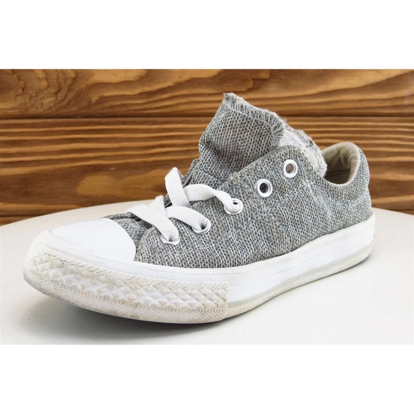 Converse Sneaker 12 Toddler Girls Gray‎ Fabric All Star Medium - Picture 1 of 12